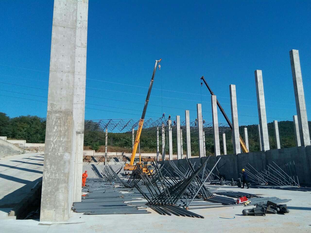 五常搅拌站网架